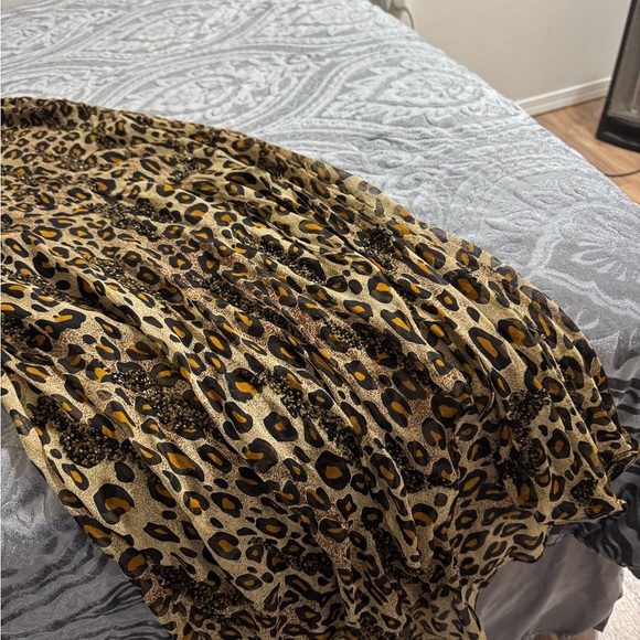 Vintage Sean Collection 100% Silk Leopard Print Maxi Dress – Size M - Picture 8 of 13